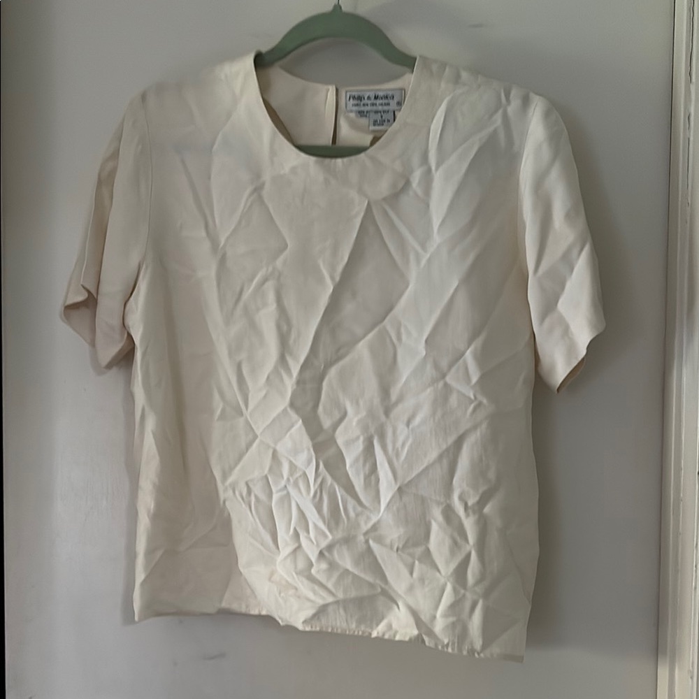 Vintage Cream Short Sleeve Top